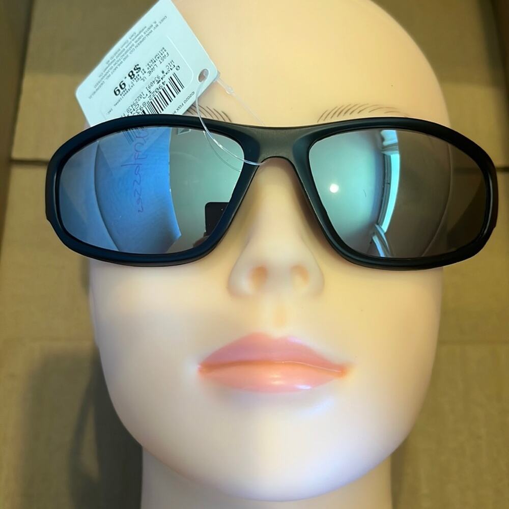 Mirrored Biker Sunglasses Black 100% UVA UVB Protection